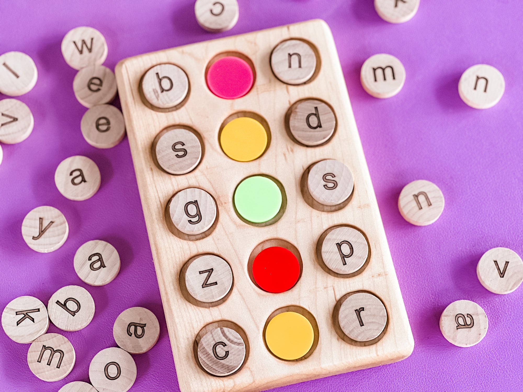 Wooden Early Word Building Board