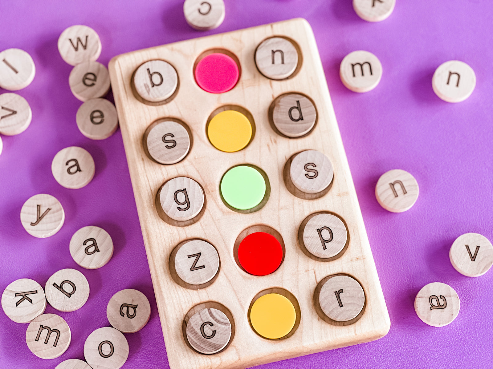 Wooden Early Word Building Board