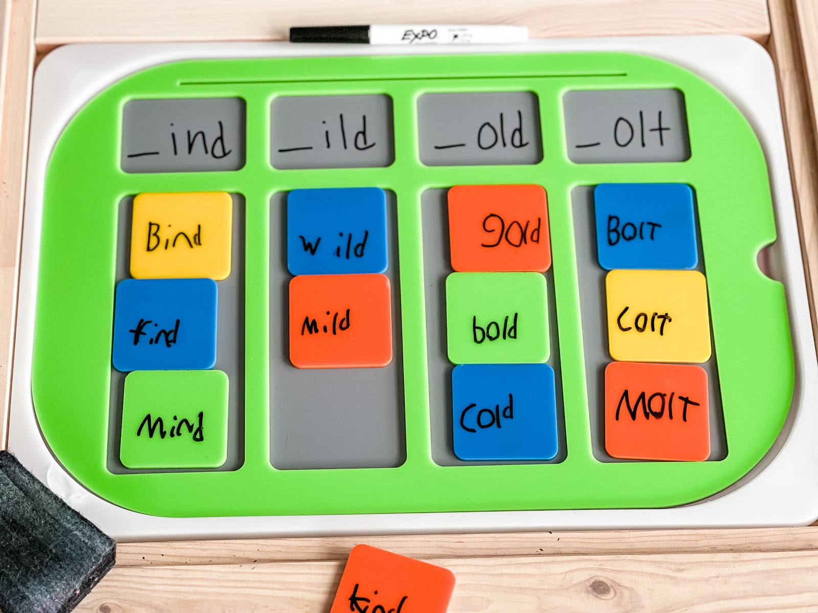 Flisat Insert 4 Pocket Dry Erase Sorter