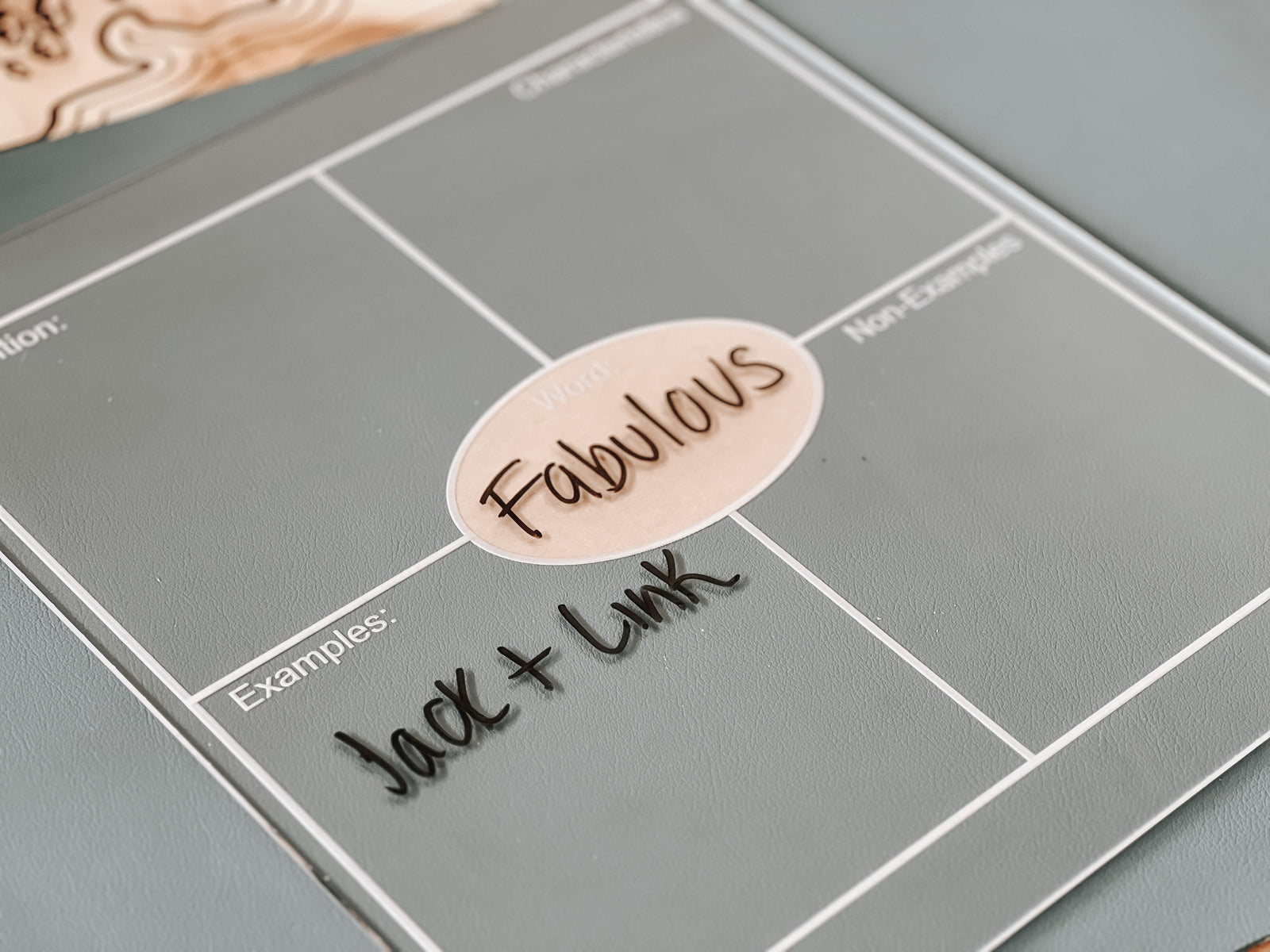 Easy Dry Erase Frayer Vocabulary Graphic Organizer