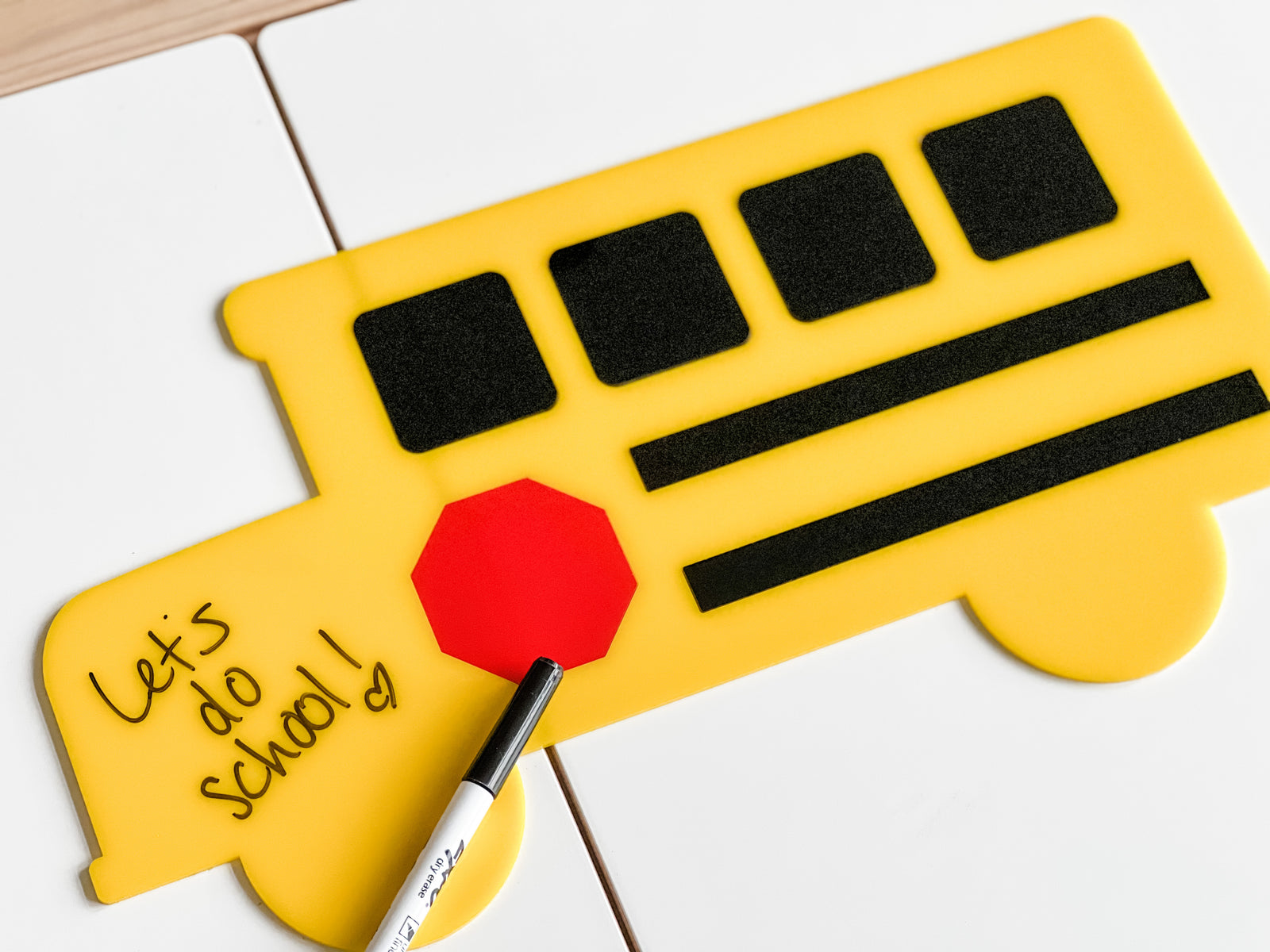 School Bus Dry Erase Board