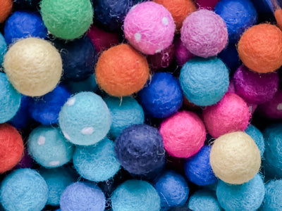 Chunky Random Mix of Wool Balls (Set of 20)