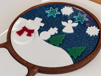 Wooden Crystal Ball and Inserts