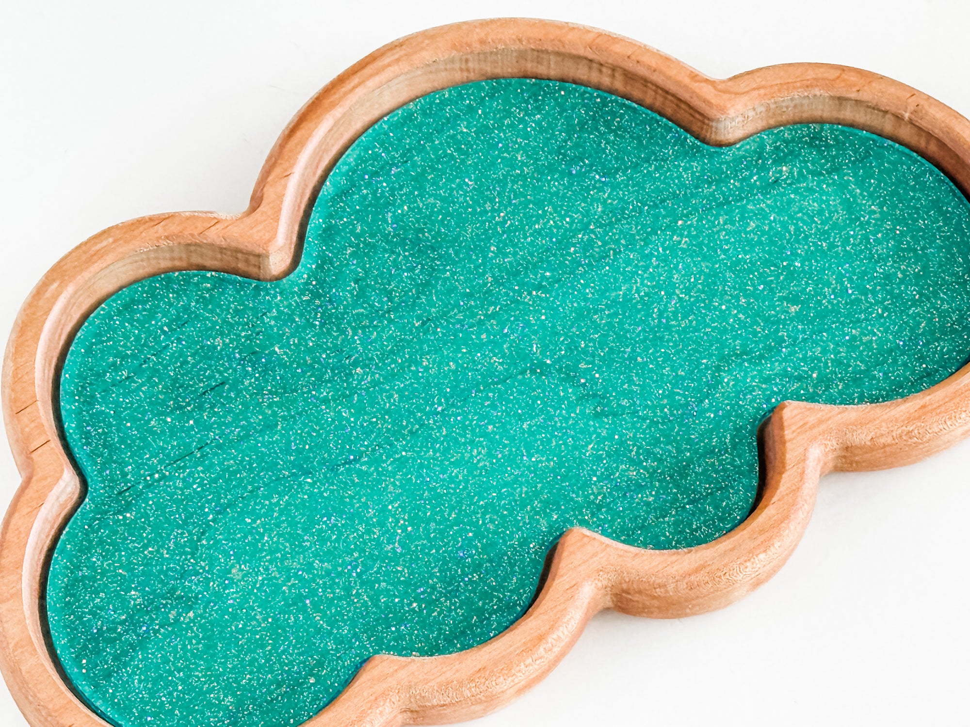 Light Blue Glitter Cloud Dry Erase INSERT