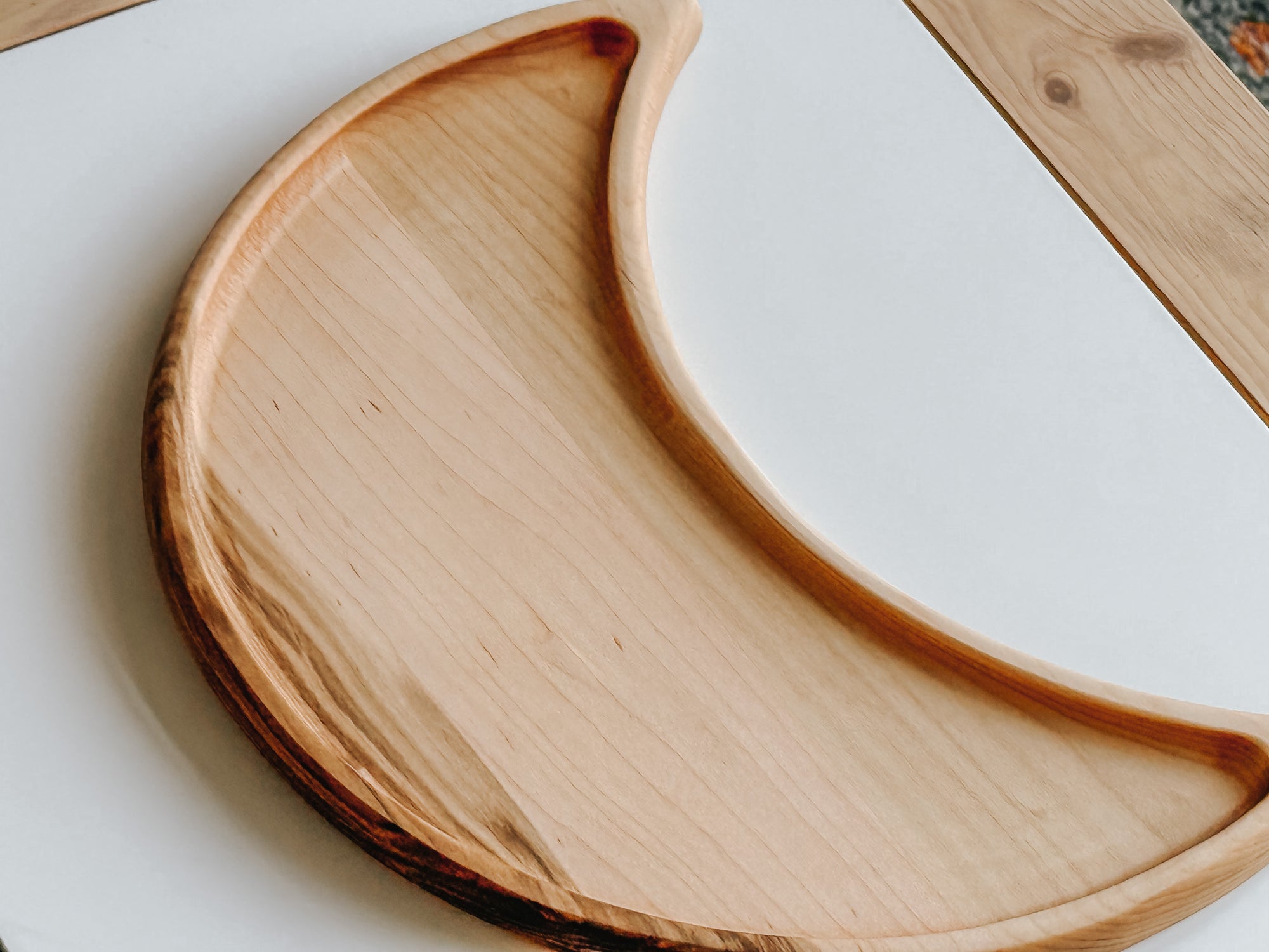 Crescent Moon Wooden Board
