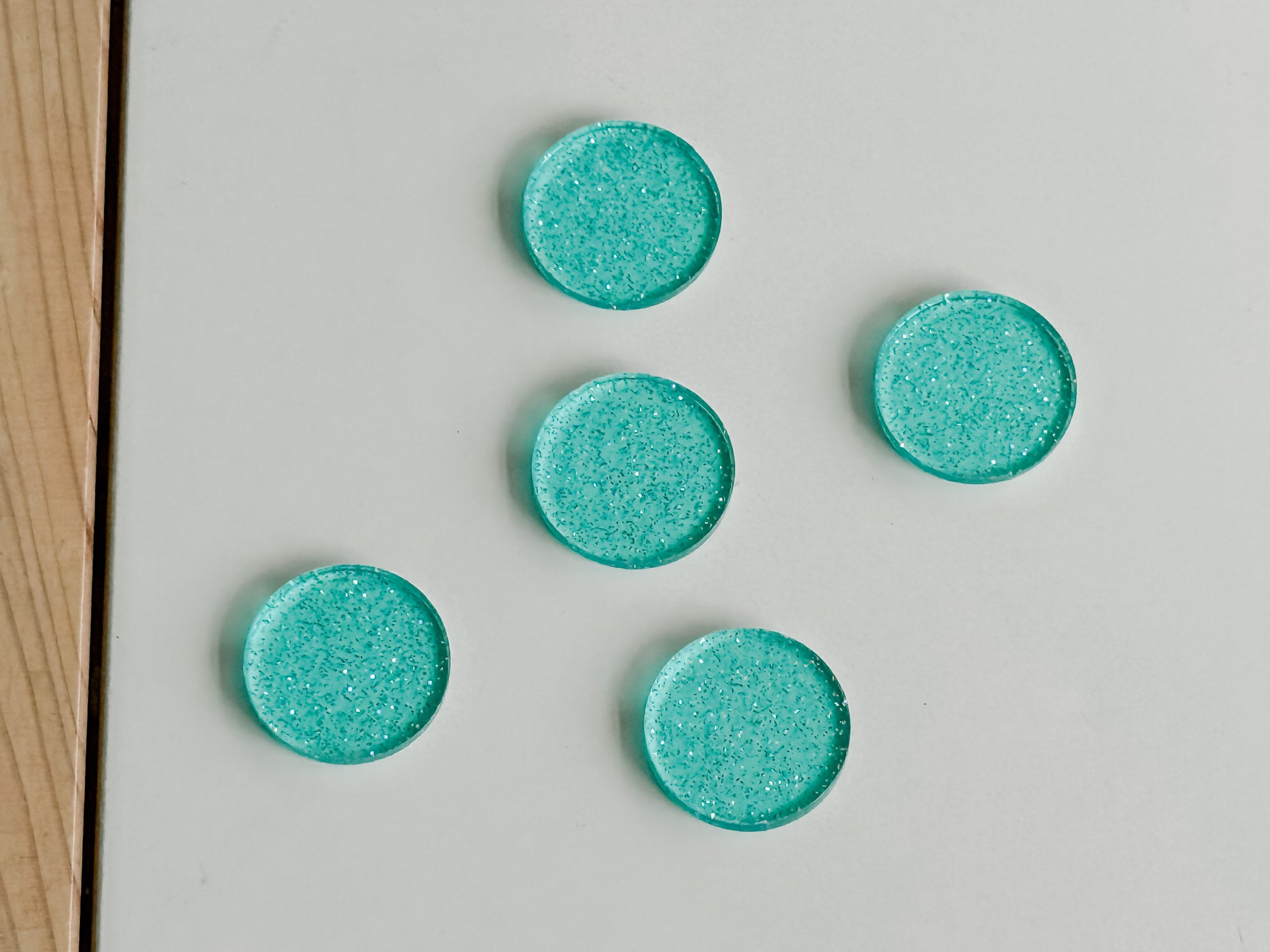 Light Blue Sparkle Colored Dry Erase BITS™ (Bubbles Set of 20)