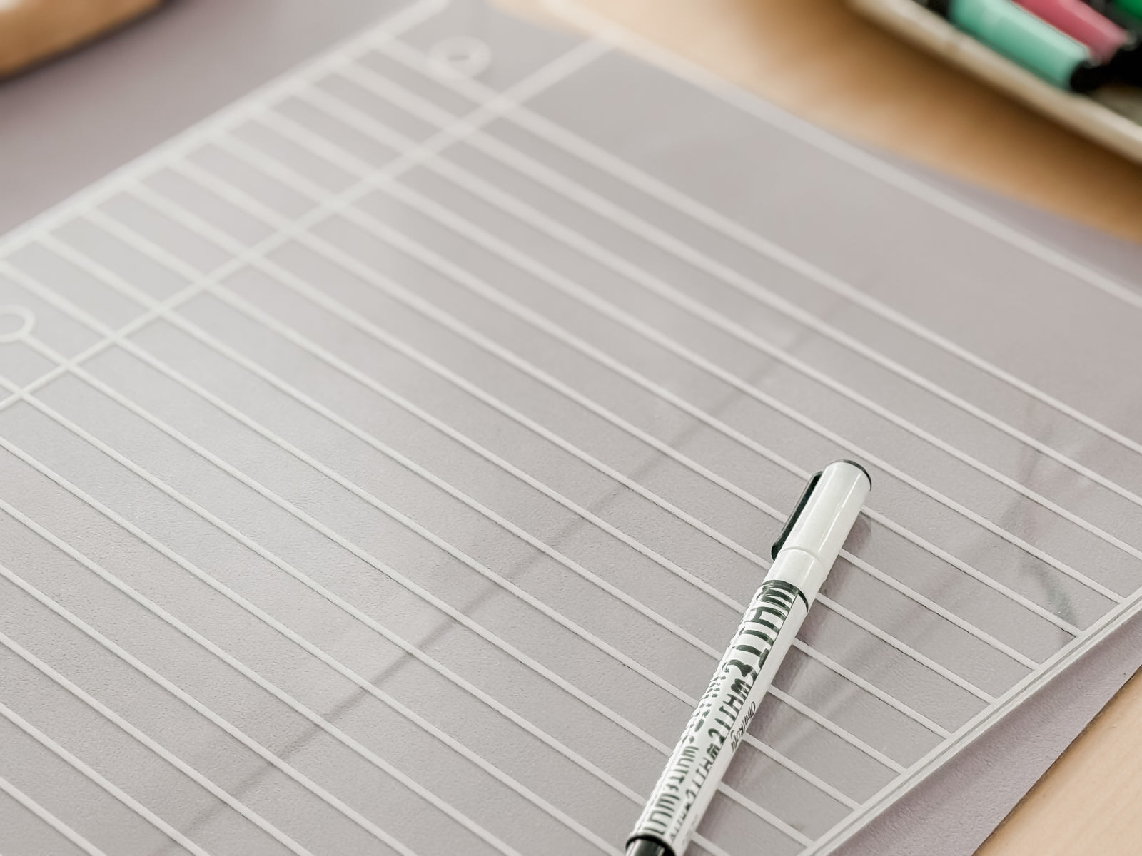 Lined Notebook Paper Dry Erase Board