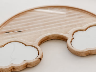 Rainbow and Cloud Wooden Board and Dry Erase Inserts