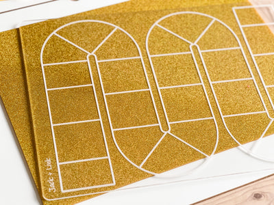 Glitter Gold Dry Erase Board