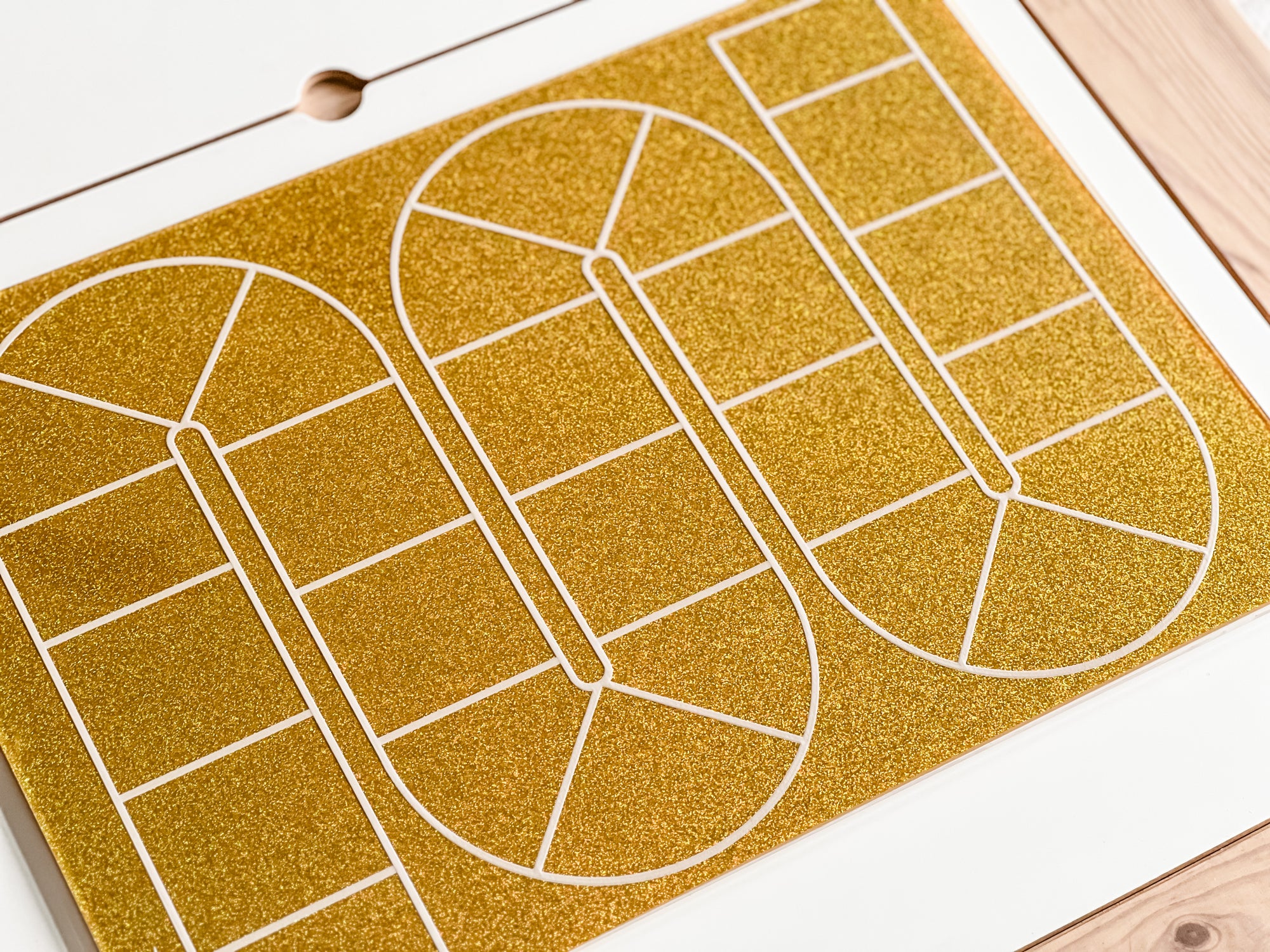 Glitter Gold Dry Erase Board Jack and Link