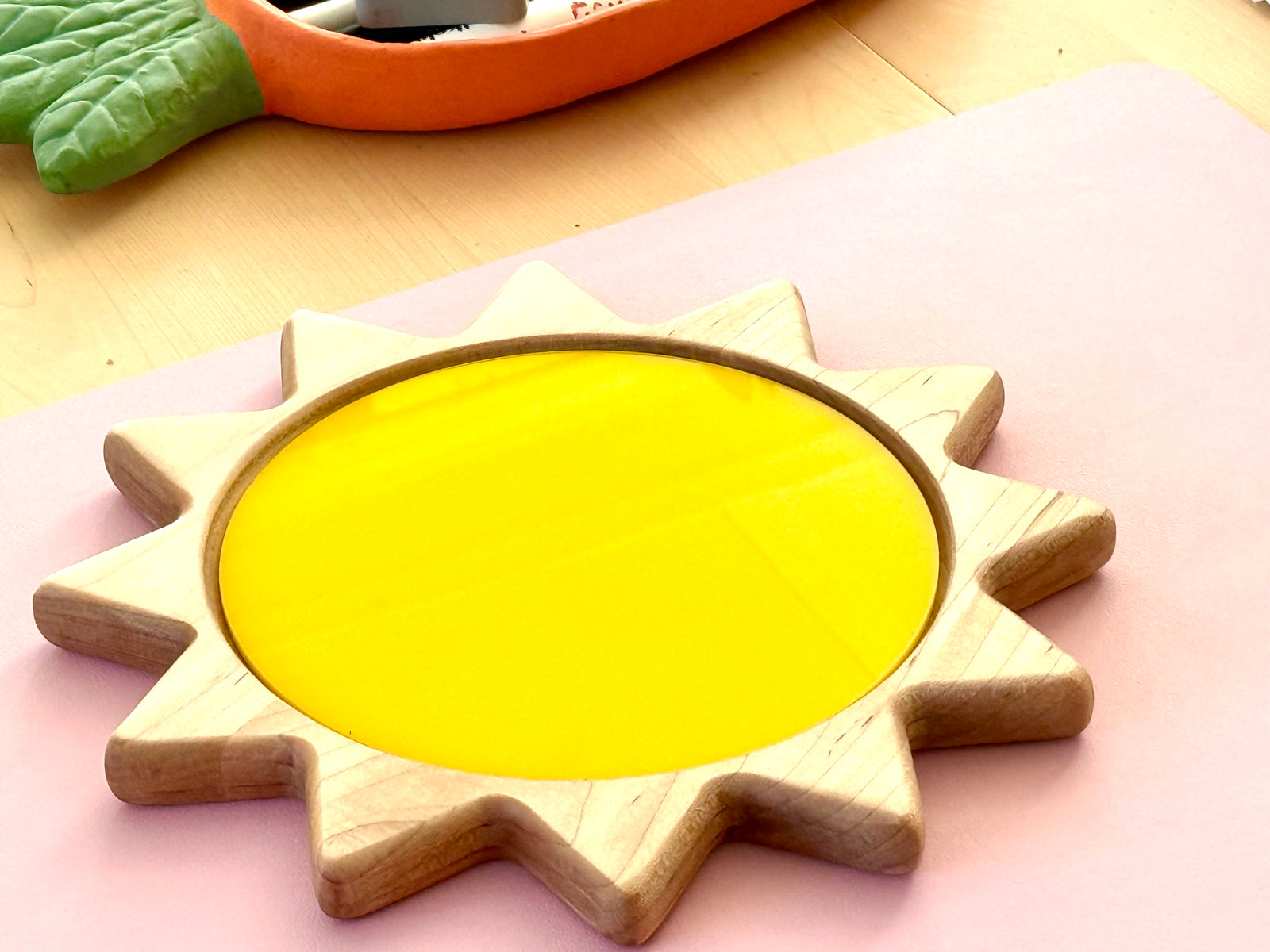 Wooden Sun Board with Optional Dry Erase Insert