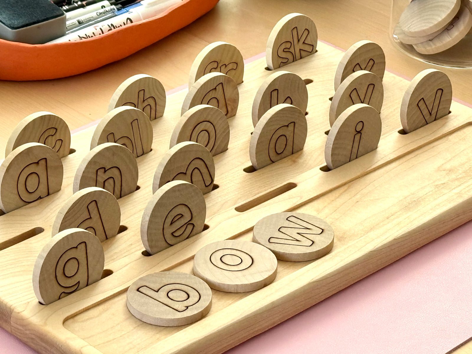 Wooden Tile and Coin Organizer