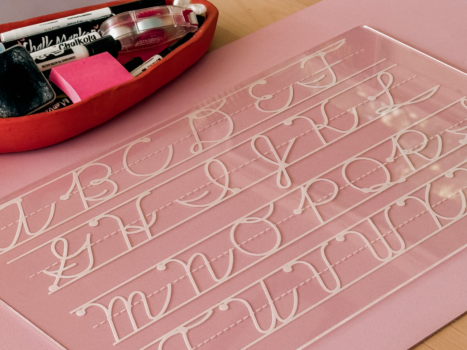 Uppercase Cursive Dry Erase Board