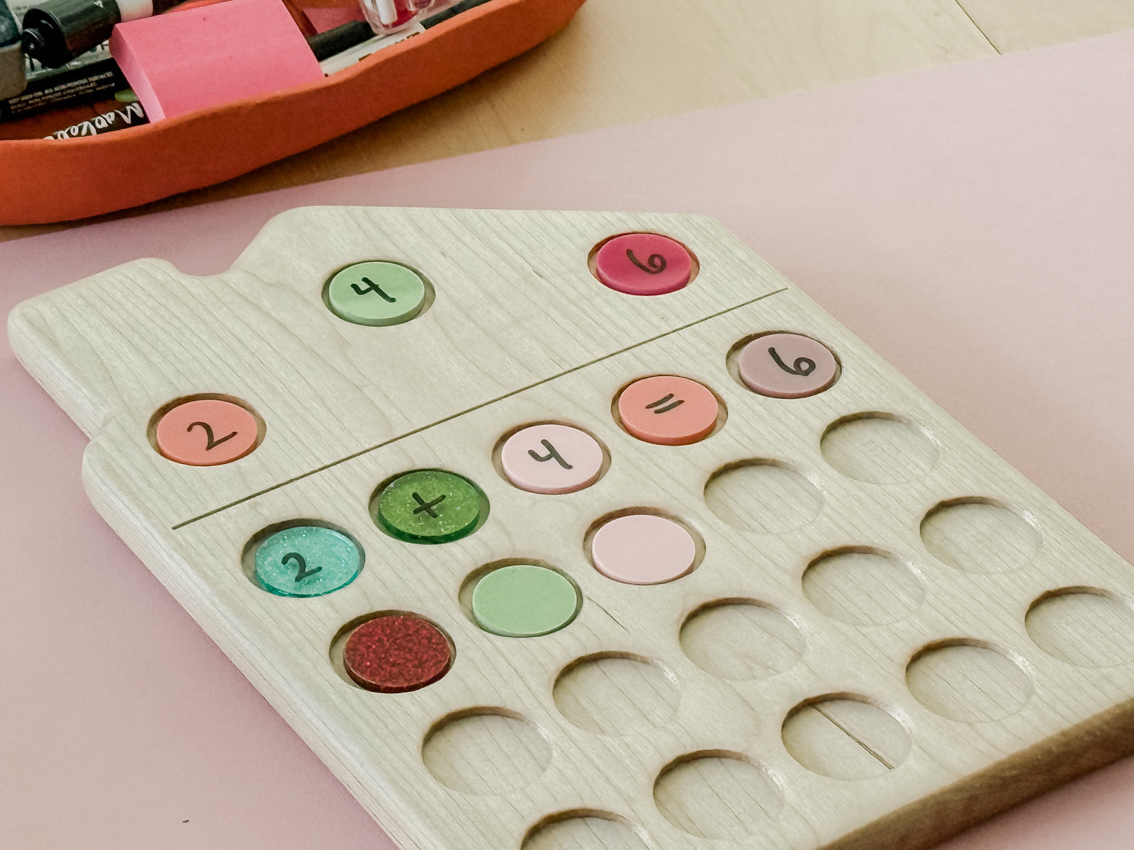 Wooden Math Fact Family Board