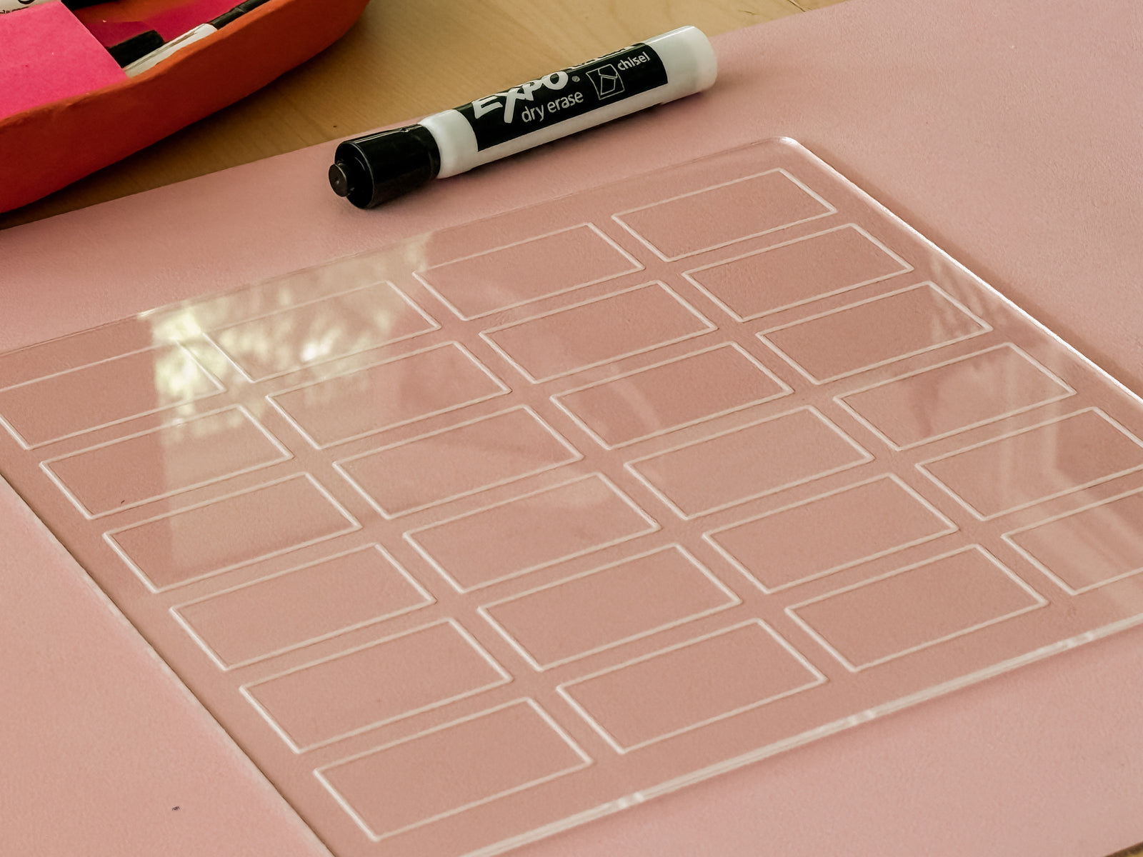 Box Grid Dry Erase Board