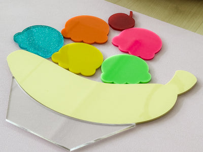 Banana Split Ice Cream Dy Erase Items