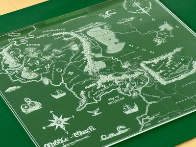 Middle Earth Dry Erase Map