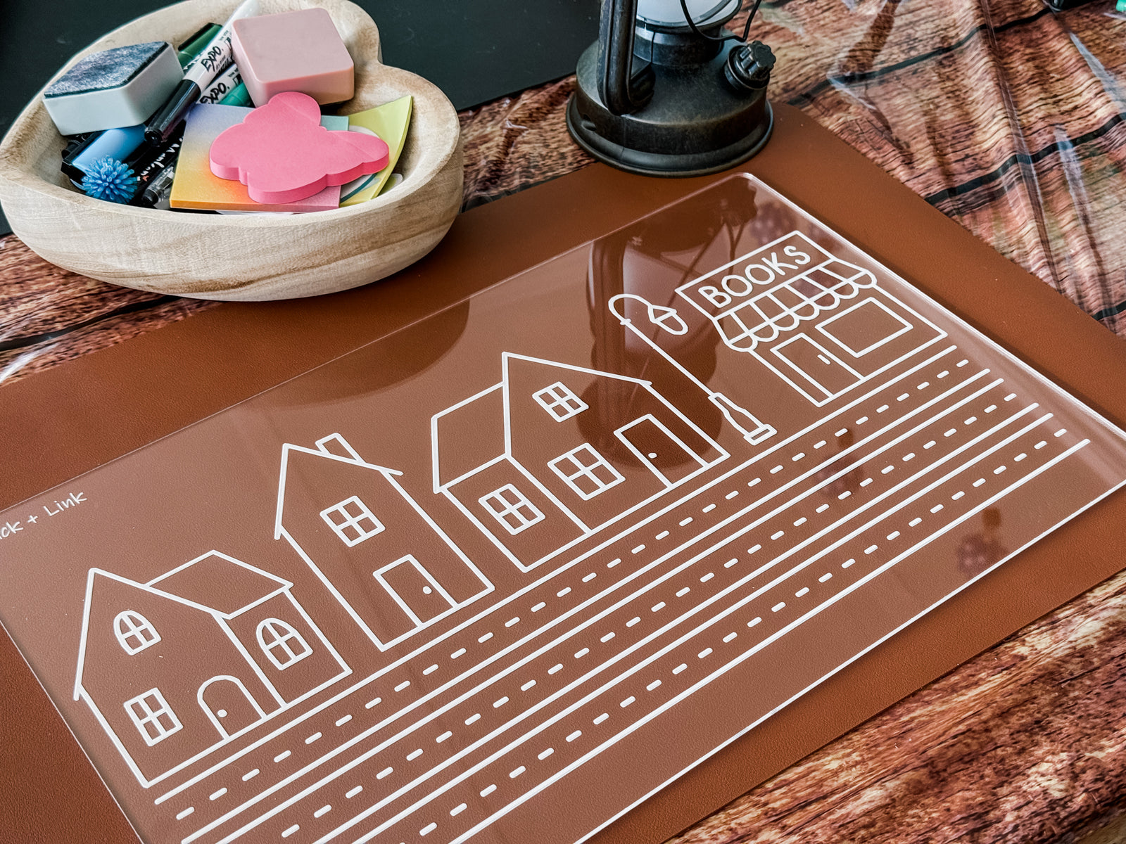Small Town Village Dry Erase Board