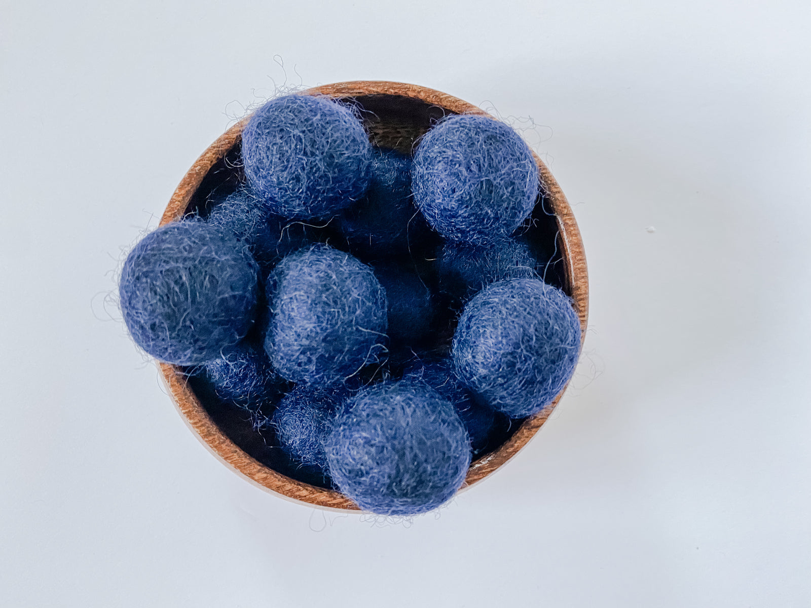 Chunky Navy Wool Balls (Set of 20)