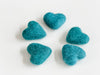 Blue Wool Hearts (Set of 5)