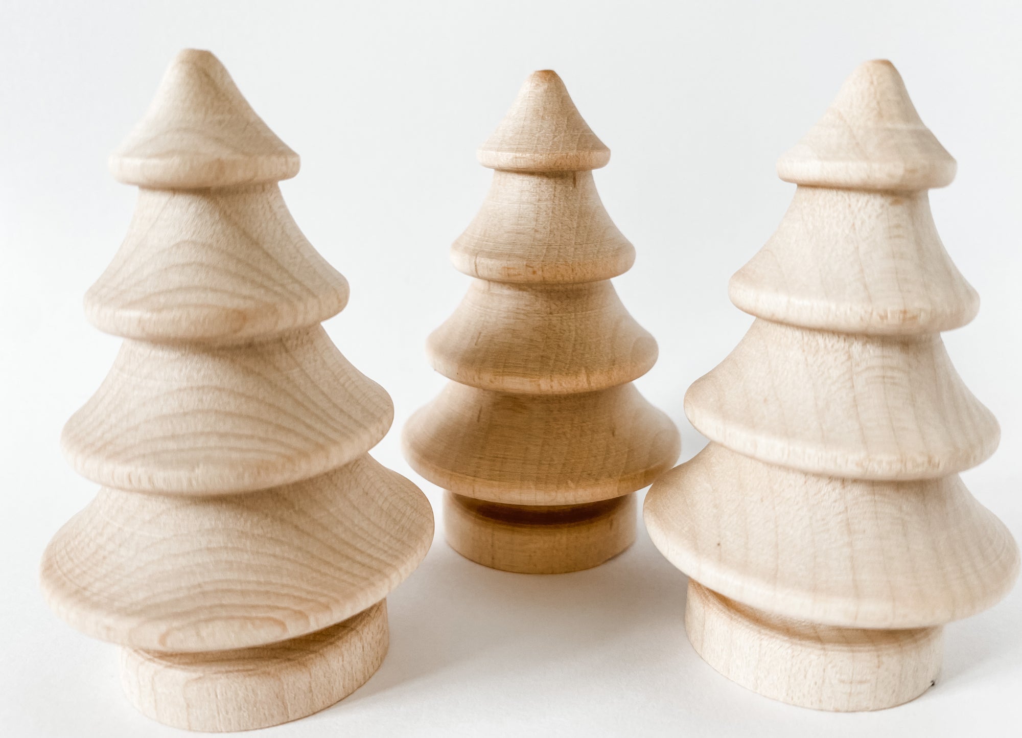Large Wooden Trees (Set of 3)