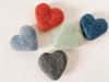 Moody Sky Wool Hearts (Set of 5)