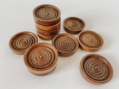 Walnut Chip Counters (Set of 20)