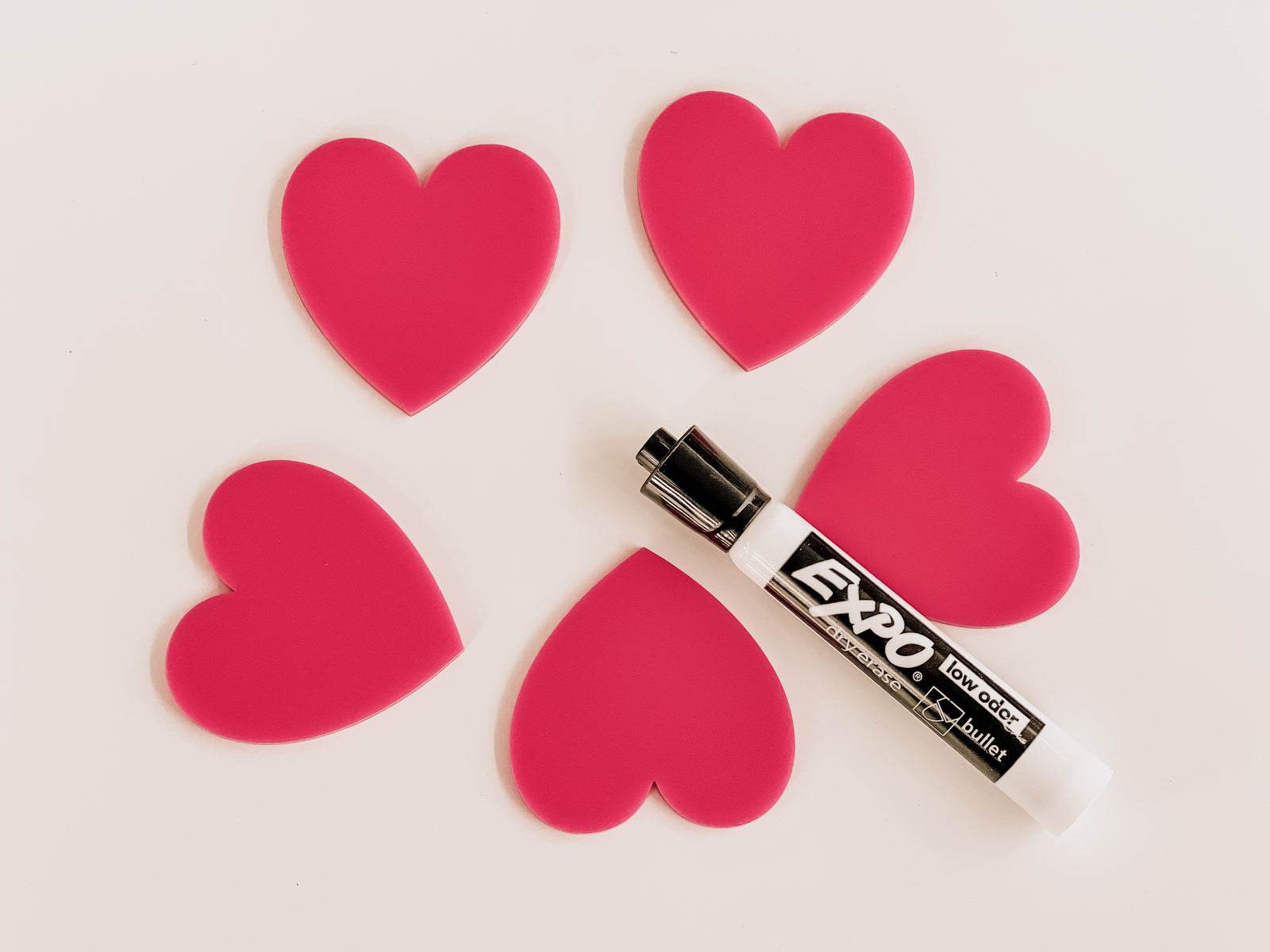 Mini Writables™ (Pink Opaque Hearts Set of 5)