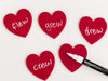 Mini Writables™ (Red Opaque Hearts Set of 5)