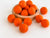 Chunky Burnt Orange Wool Balls (Set of 20)